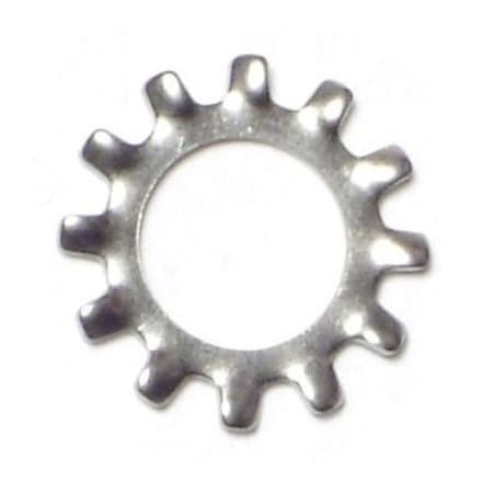 Midwest Fastener External Tooth Lock Washer, For Screw Size 3/8 in 18-8 Stainless Steel, Plain Finish, 12 PK 74877